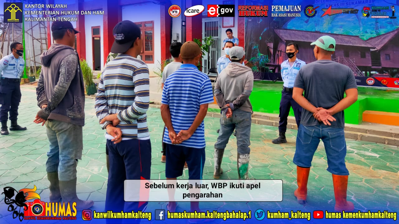 Tingkatkan Manajemen Kerja yang Terorganisir, WBP Kerja Luar Ikuti Apel Pengarahan