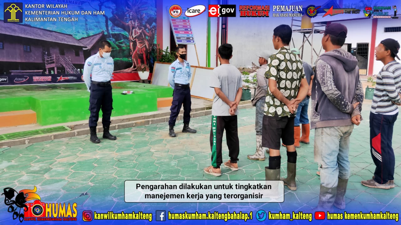Tingkatkan Manajemen Kerja yang Terorganisir, WBP Kerja Luar Ikuti Apel Pengarahan