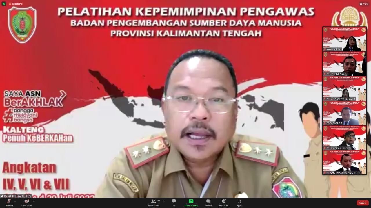 Pemprov. Kalteng Gelar Pelatihan Kepemimpinan Pengawas Angkatan IV, V, VI, dan VII