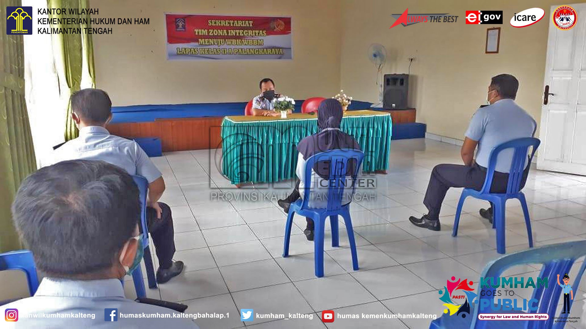 Lapas Palangka Raya Gelar Rapat Persiapan Monev Data Dukung WBK