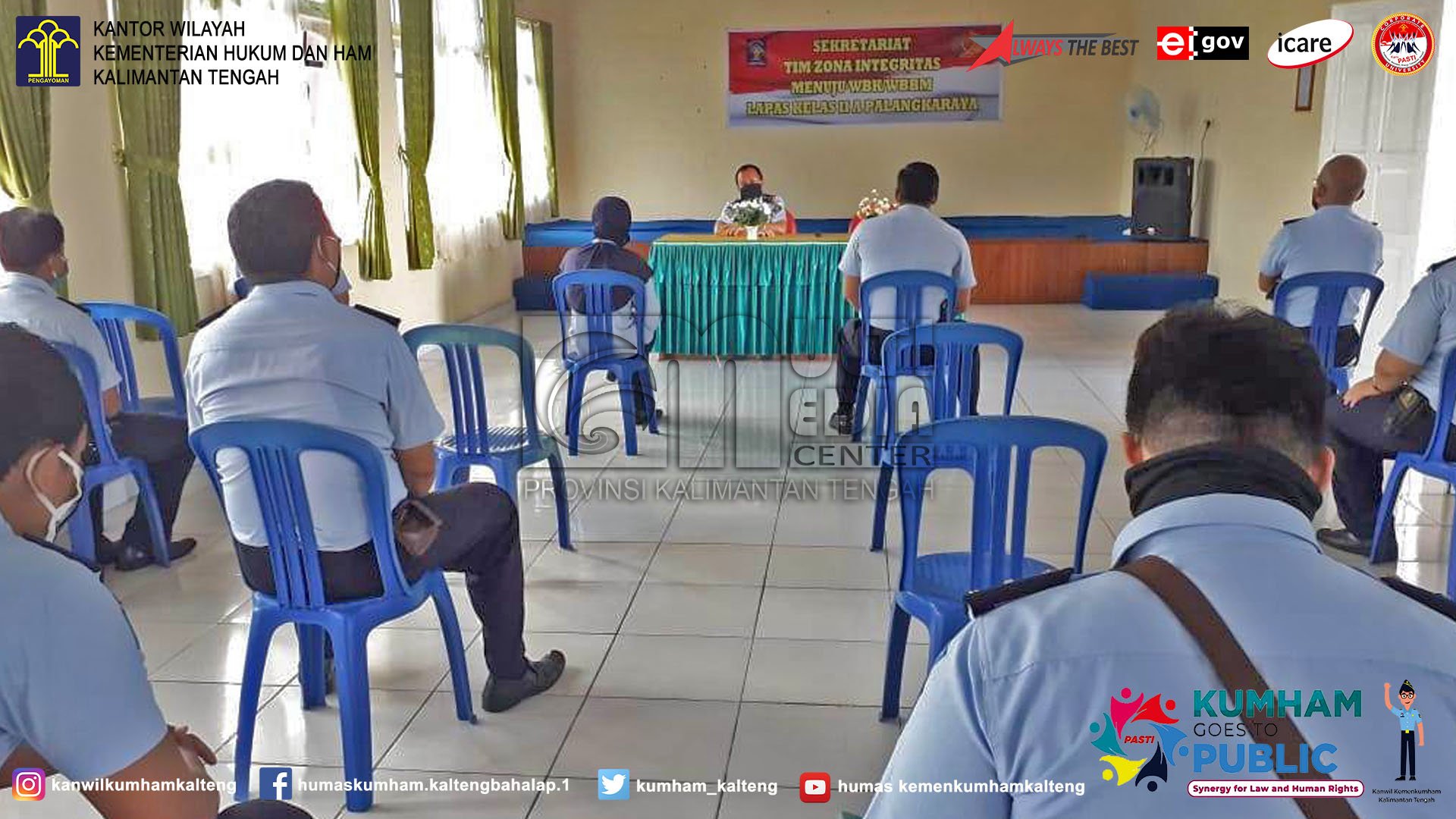 Lapas Palangka Raya Gelar Rapat Persiapan Monev Data Dukung WBK