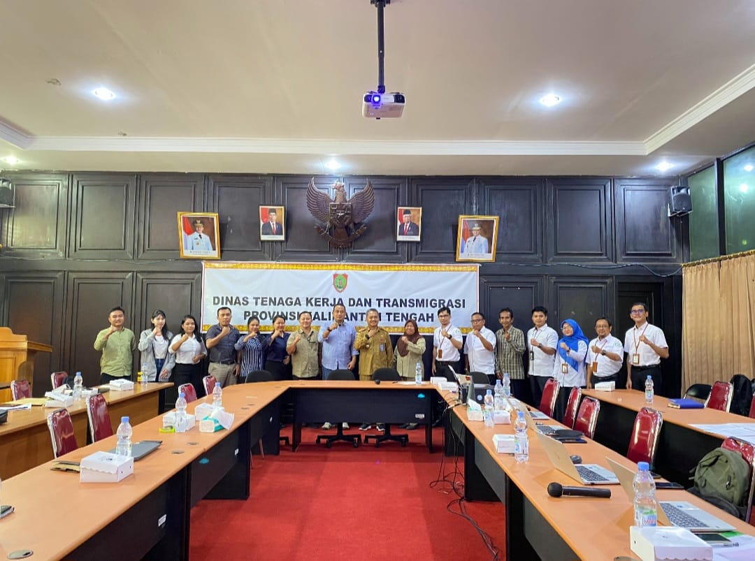 Disnakertrans Prov. Kalteng Dampingi Wasrikber BPJS Kesehatan dan BPJS Ketenagakerjaan