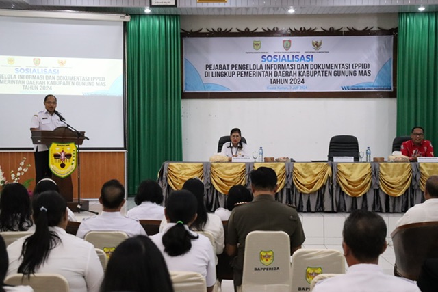 Diskominfosantik Kalteng Narasumber Kegiatan Sosialisasi PPID Kabupaten Gunung Mas