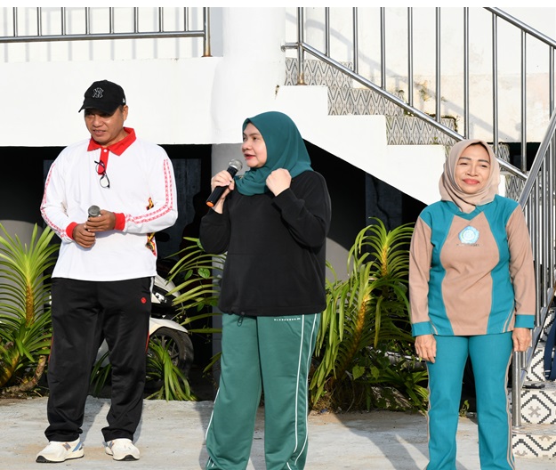 TP PKK Kabupaten Barsel Gelar Senam Sehat Lansia