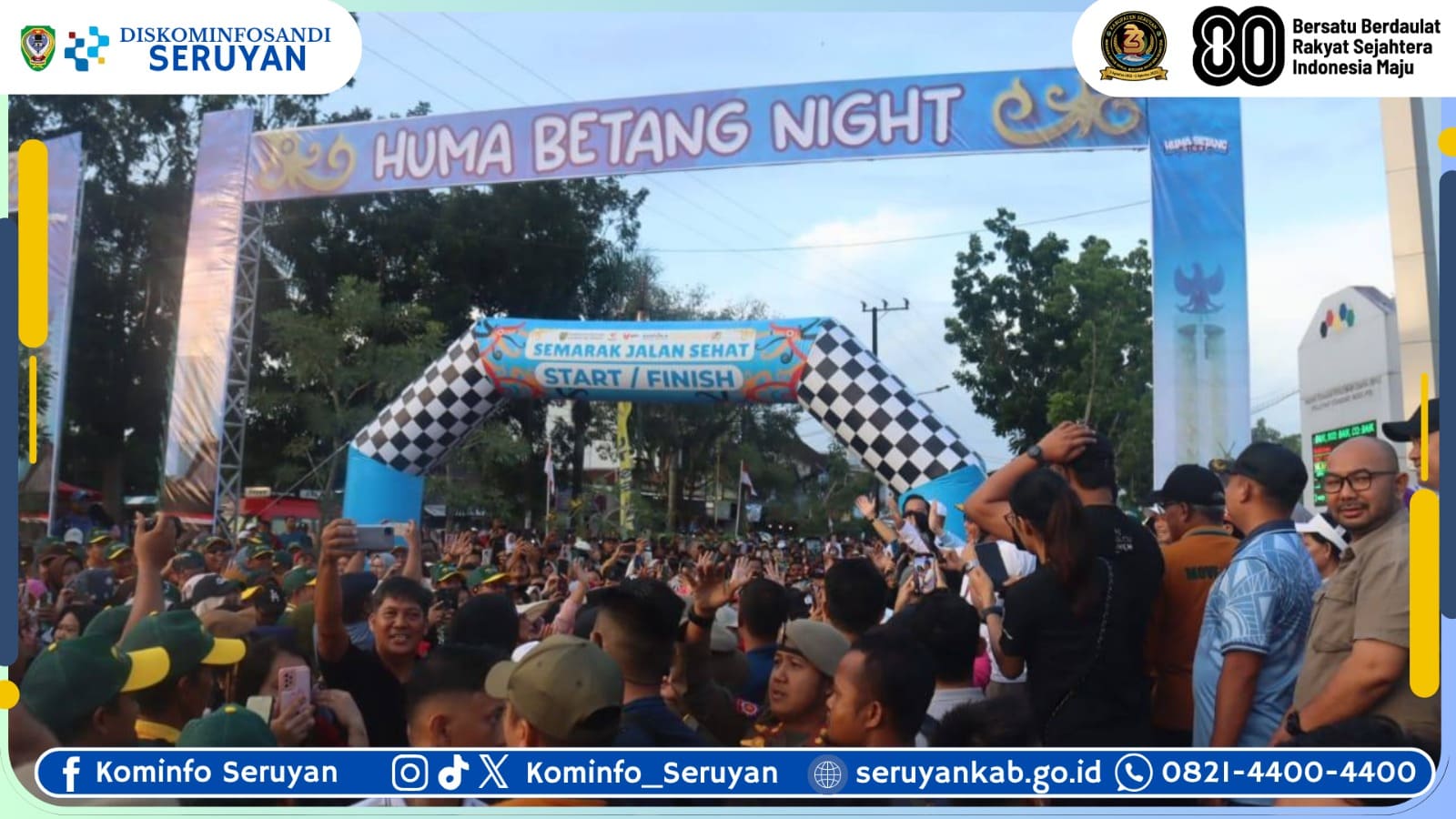 Jalan Sehat Bersama Gubernur Kalteng di Pangkalan Bun, Bupati Seruyan Turut Hadir