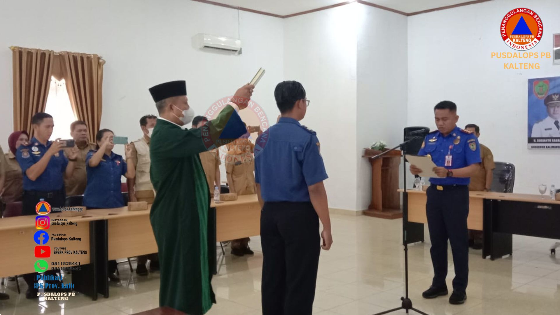 Ahmad Toyib Lantik Jafung Pemadam Kebakaran Lingkup BPBPK Prov. Kalteng