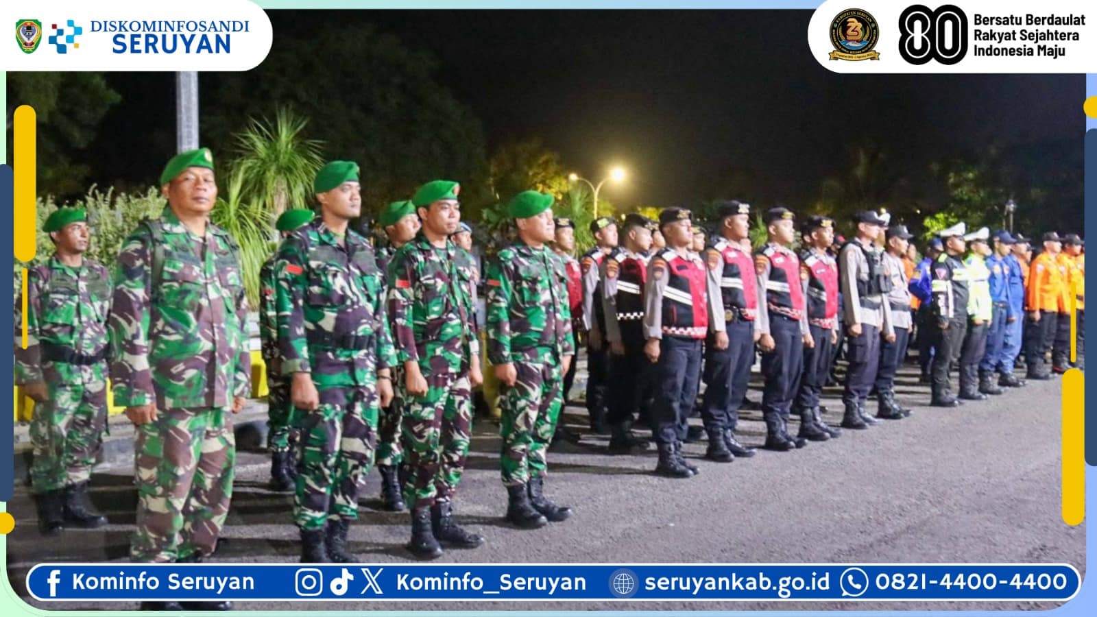 Pemkab Bersama Polres Seruyan Gelar Apel Kesiapan Wujudkan Keamanan Daerah