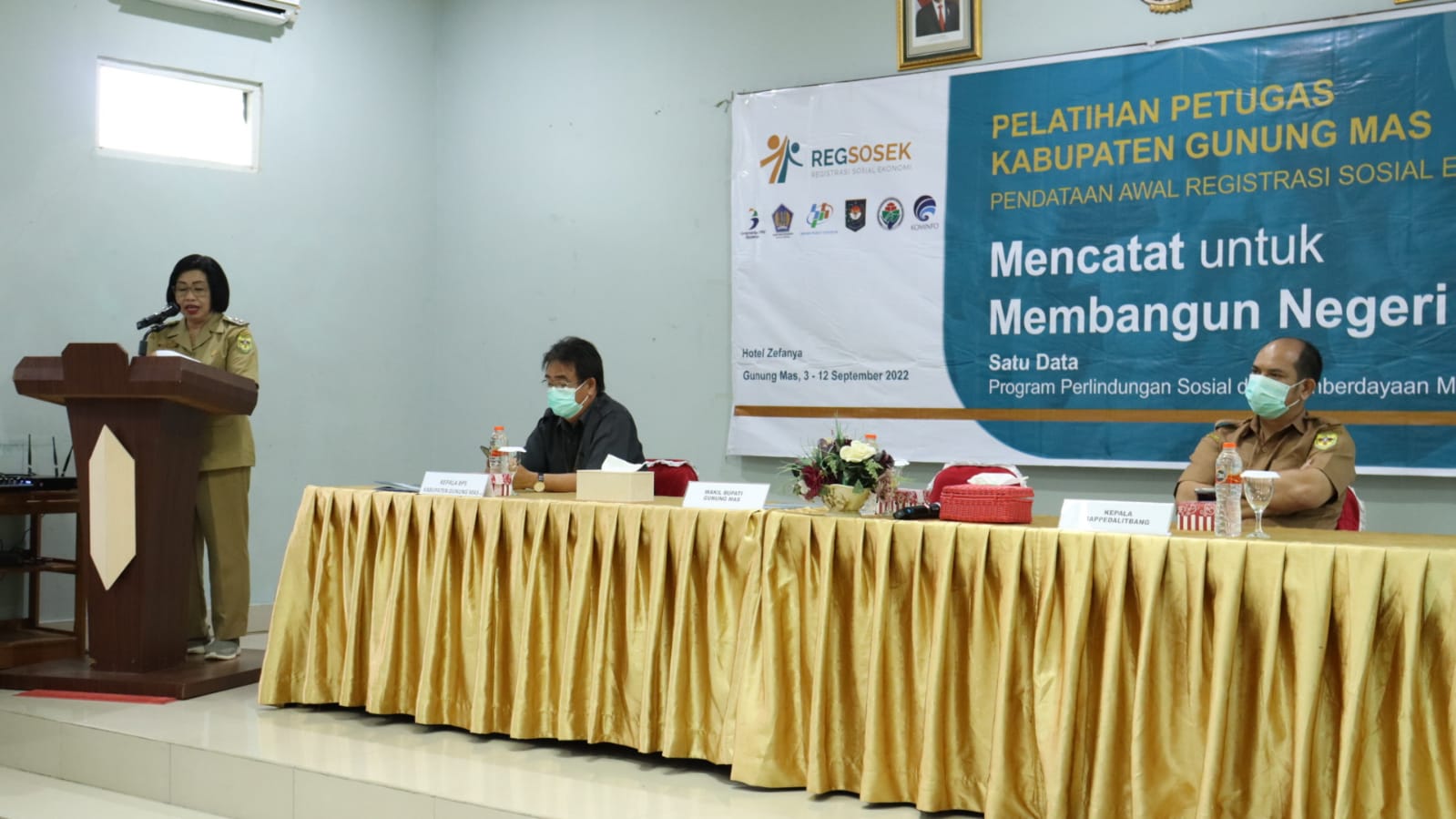 Wakil Bupati Gumas Buka Pelatihan Petugas Pendataan Awal Regsosek Tahun 2022
