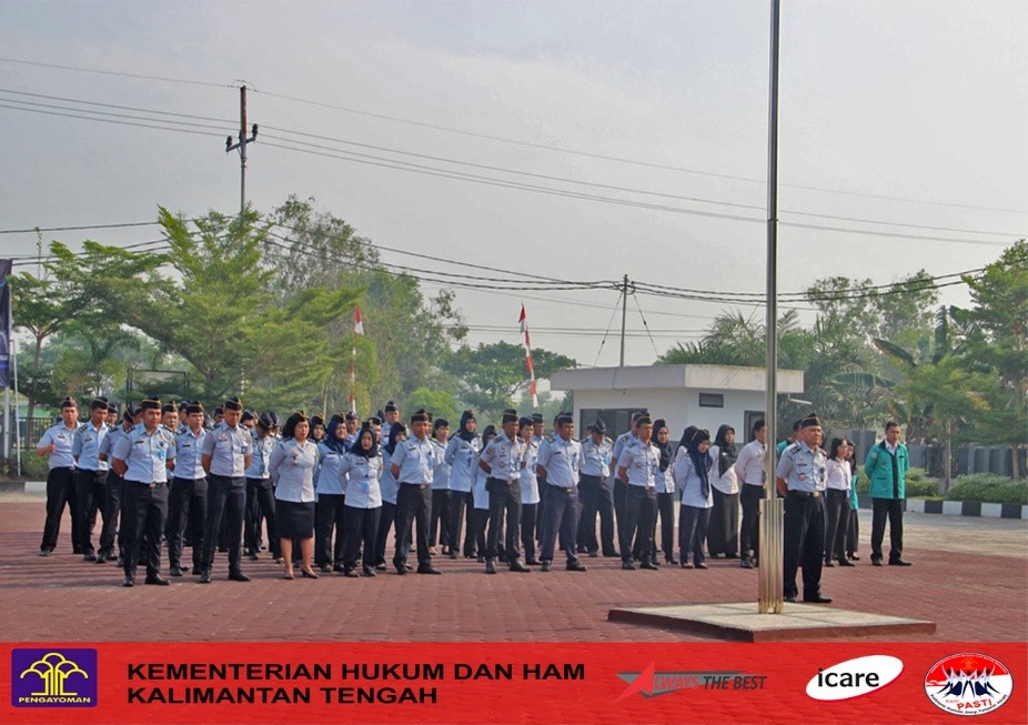 Semangat Pegawai Kanwil Kalteng Mengikuti Apel Pagi Sebagai Sarana Membangun Komitmen Kedispilinan