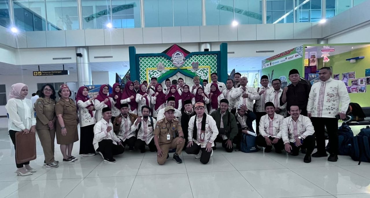 Diskominfosantik Kalteng Sambut Kedatangan Kafilah MTQ VII KORPRI Provinsi DKI Jakarta 