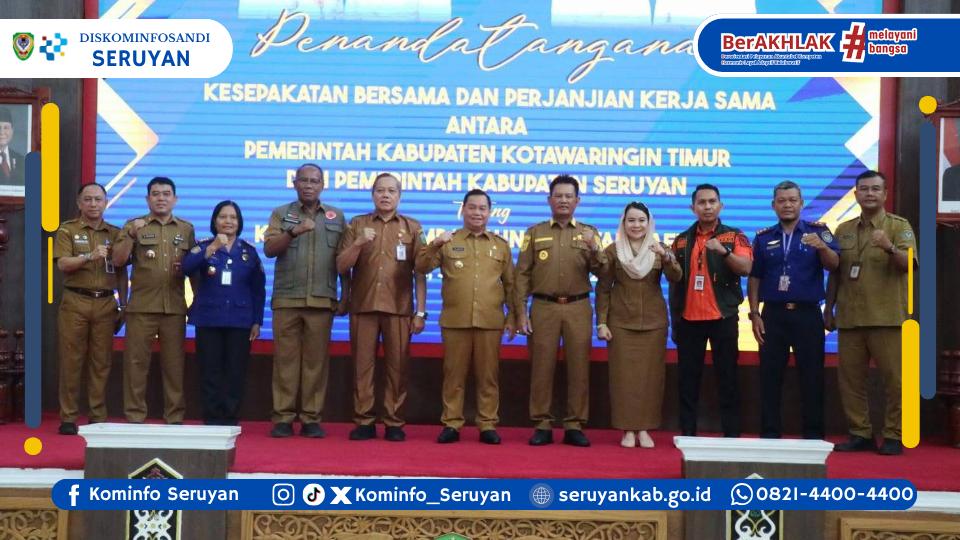 Perkuat Sinergi Antar Daerah, Bupati Seruyan Tandatangani MoU dengan Pemkab Kotim