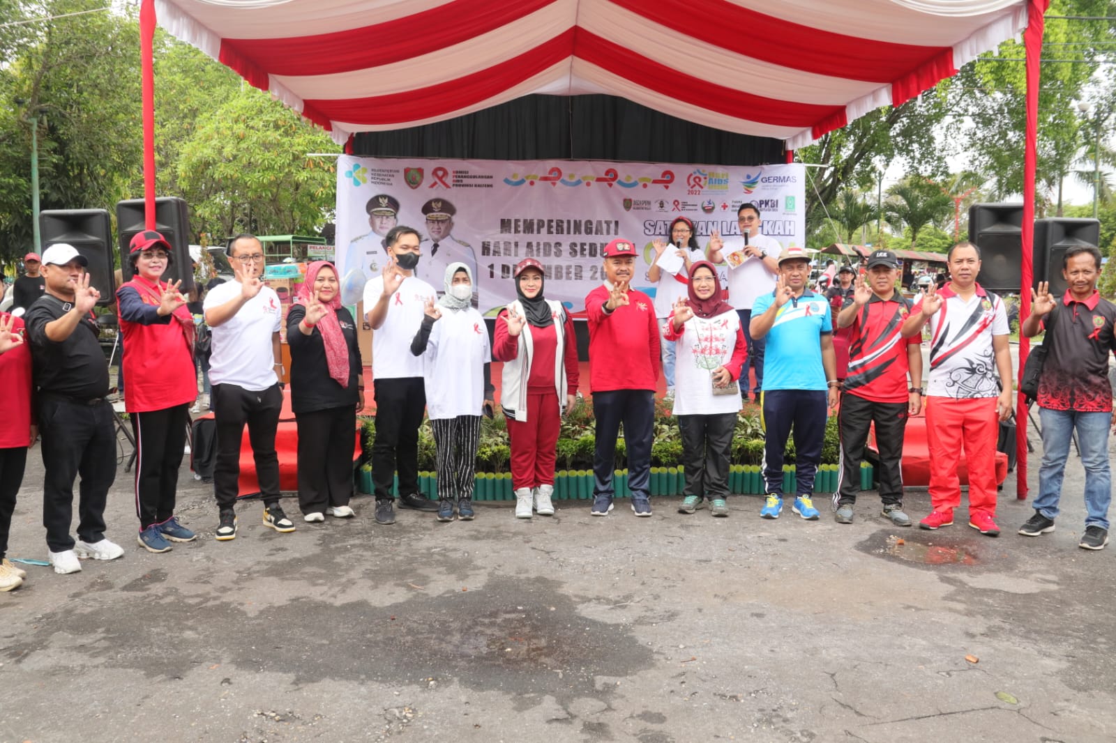 Peringati Hari AIDS Sedunia, Pemprov. Kalteng Gelar Senam Bersama