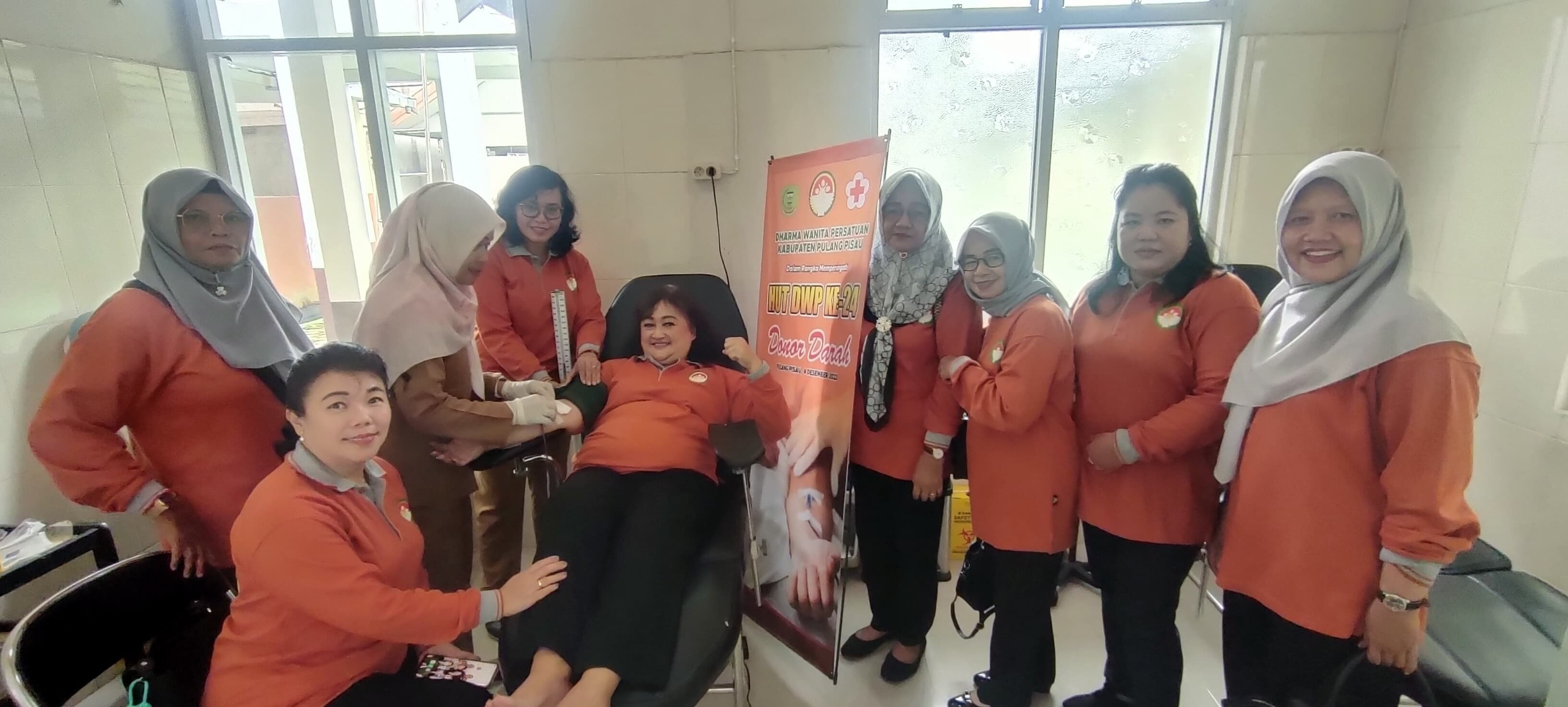 Peringati HUT ke-24, DWP Kabupaten Pulang Pisau Gelar Donor Darah