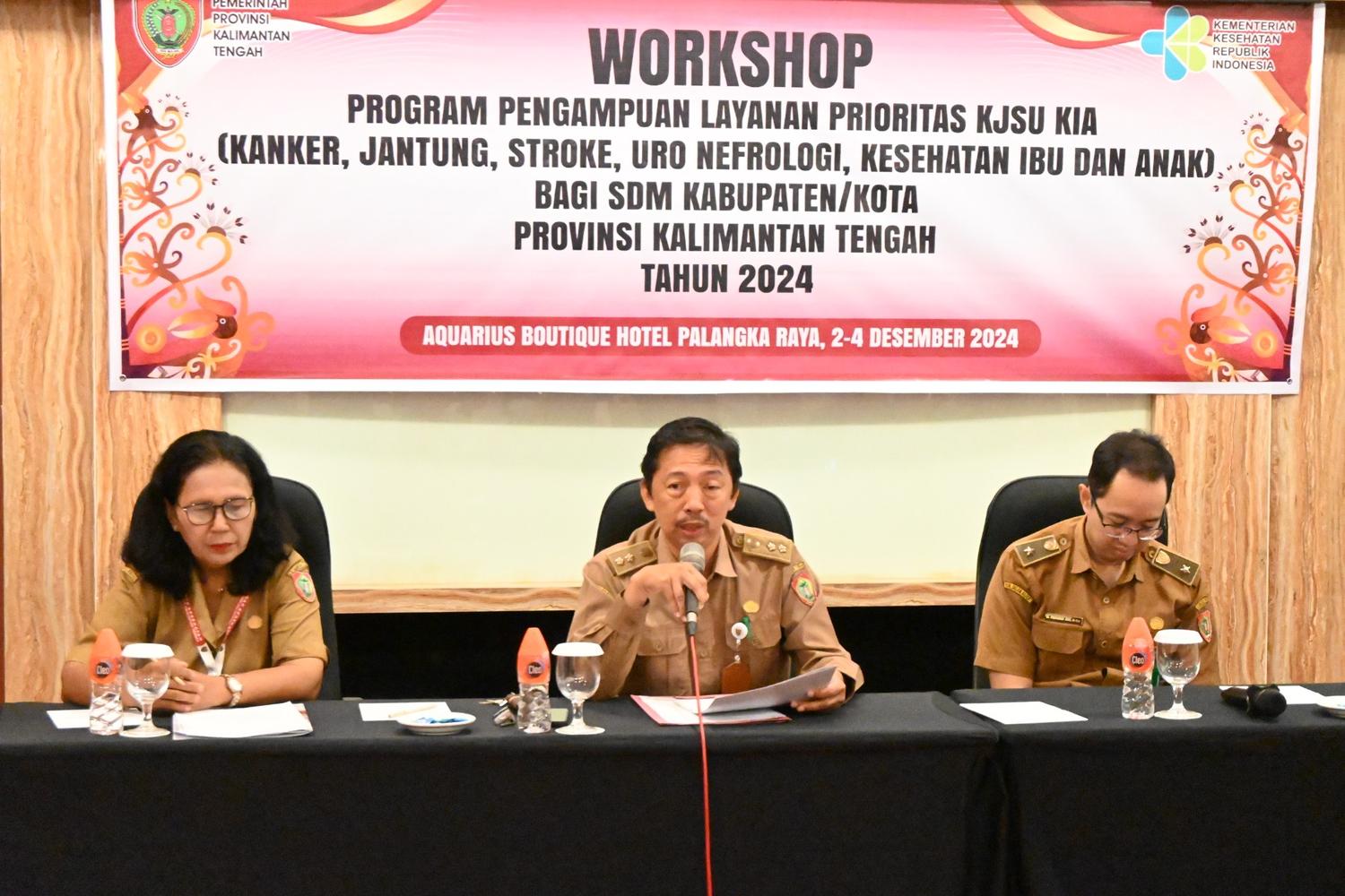 Dinkes Kalteng Gelar Workshop Program Pengampuan Layanan Prioritas KJSU KIA Bagi SDM Kabupaten/Kota