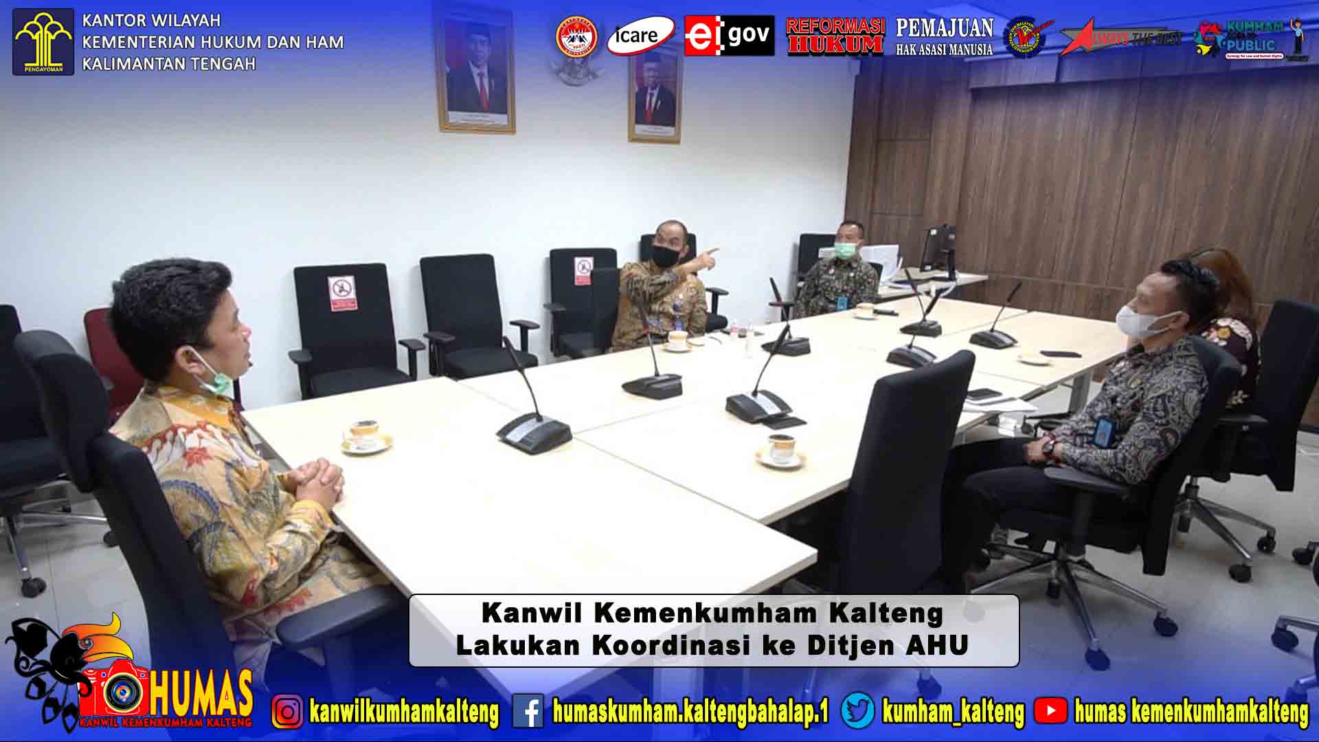 Kanwil Kemenkumham Kalteng Lakukan Koordinasi ke Ditjen AHU