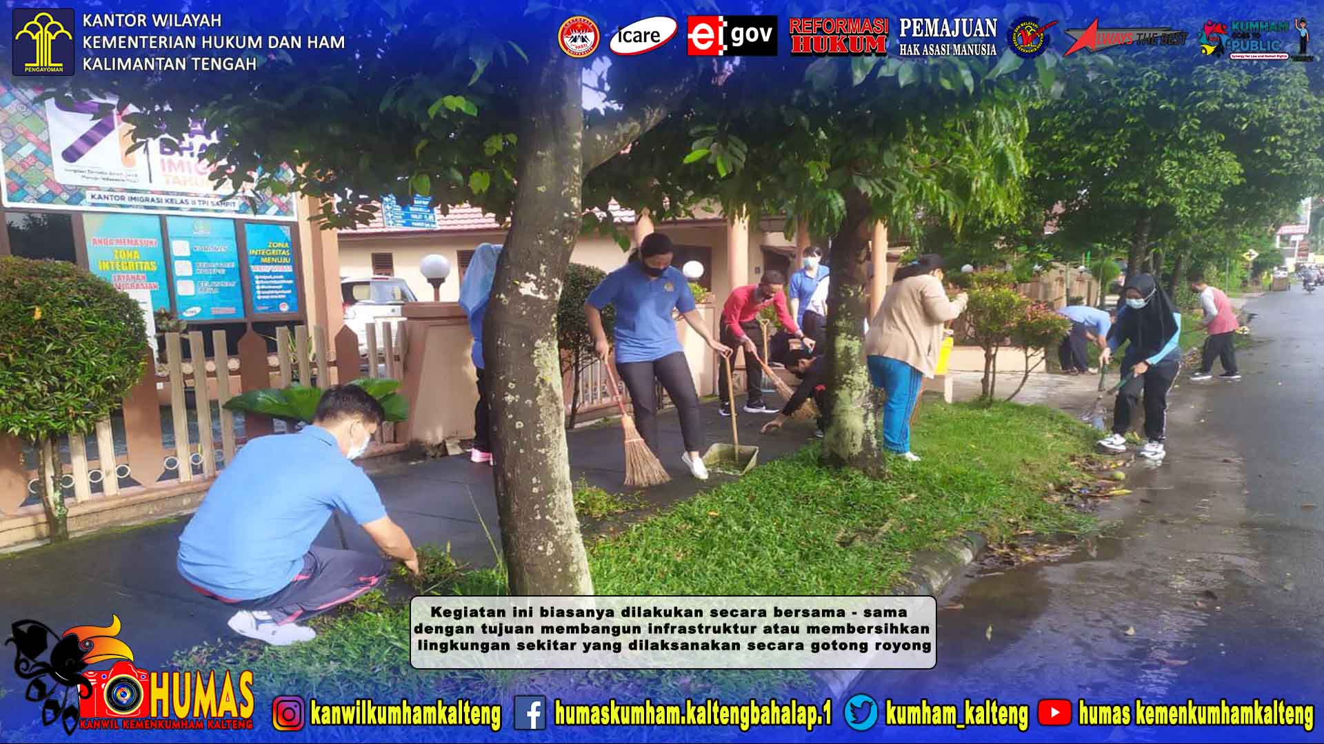 Kerja Bakti Imigrasi Sampit Wujudkan Lingkungan Asri
