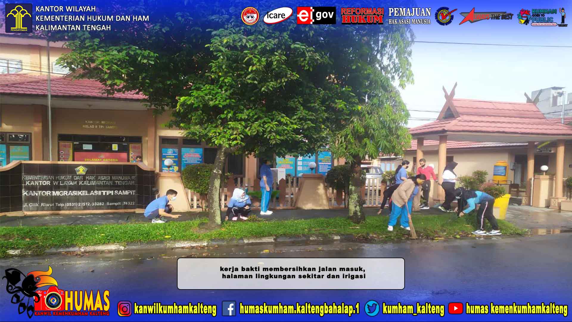 Kerja Bakti Imigrasi Sampit Wujudkan Lingkungan Asri