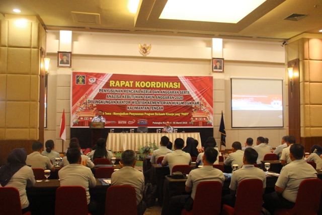 Kanwil Kemenkumham Kalteng Laksanakan Rakor Penyusunan Rencana Kerja dan Anggaran Tahun 2020