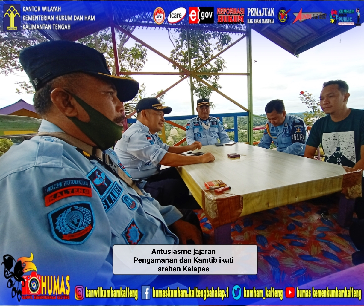 Suasana Berbeda, Kalapas Briefing jajaran KPLP dan Kamtib di tempat Wisata