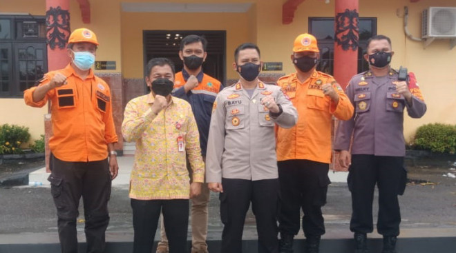 Tindaklanjuti Arahan Presiden pada Rakornas PB, BPBD dan Polres Bahas Penanganan Kebencanaan di Kobar