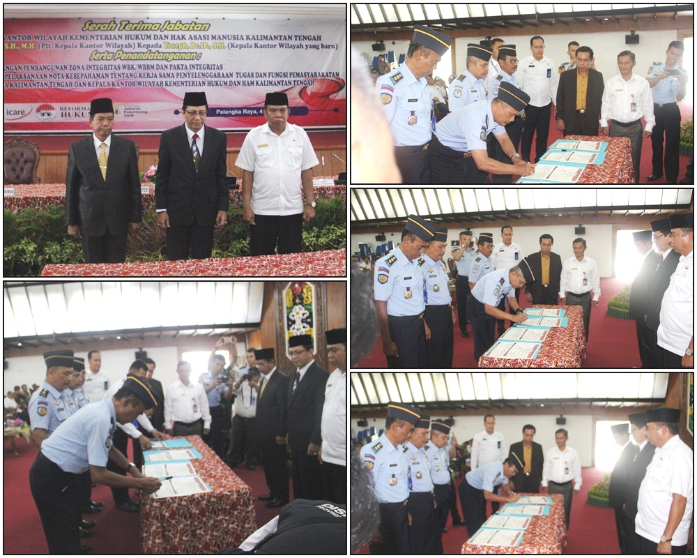 4 Upt Kanwil Kemenkumham Kalteng Tandatangani Pakta Integritas Zona Wbk/Wbbm