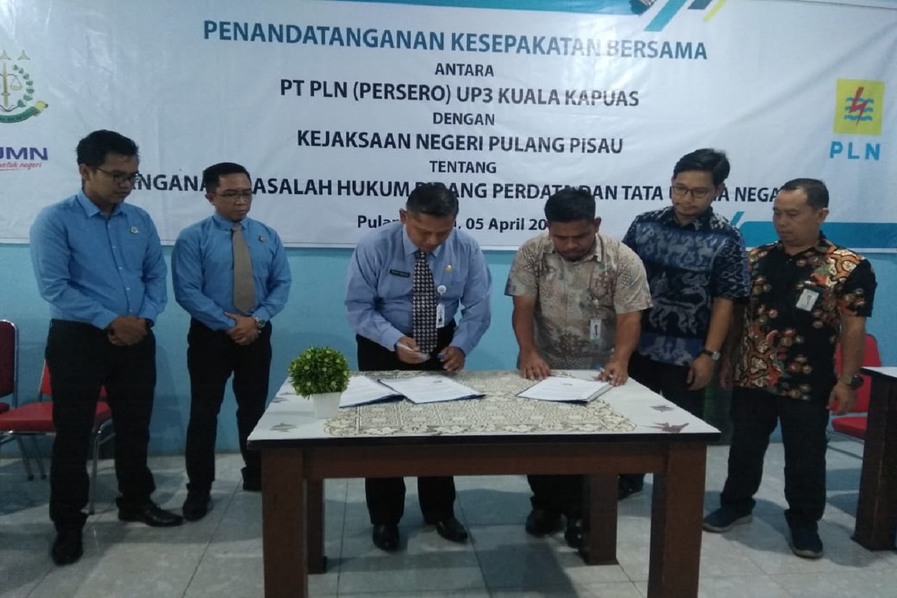 PT. PLN dan Kejari Pulang Pisau Sepakati Tandatangani MoU