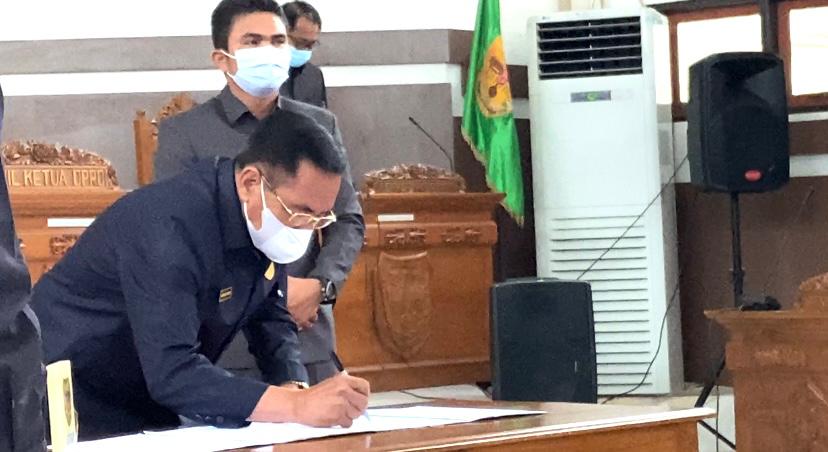 Bupati Gumas Sampaikan Rancangan Perda Rencana Induk Pembangunan Kepariwisataan Tahun 2021