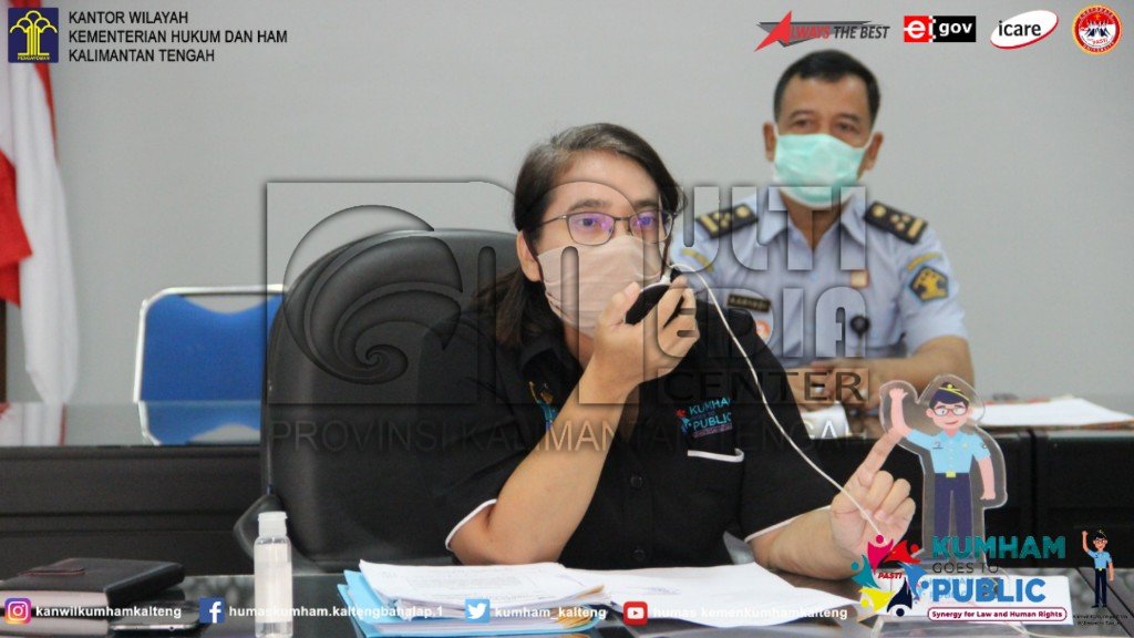 Kanwil Kemenkumham Kalteng Lakukan Sosialisasi Secara Videoconference Pembentukan Pos Yankomas Pada UPT