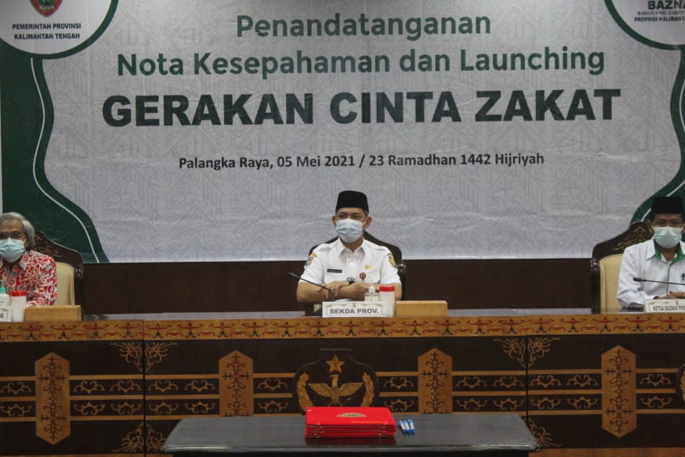 Sekda Kalteng Hadiri Penandatangan Nota kesepahaman dan Launching Gerakan Cinta Zakat