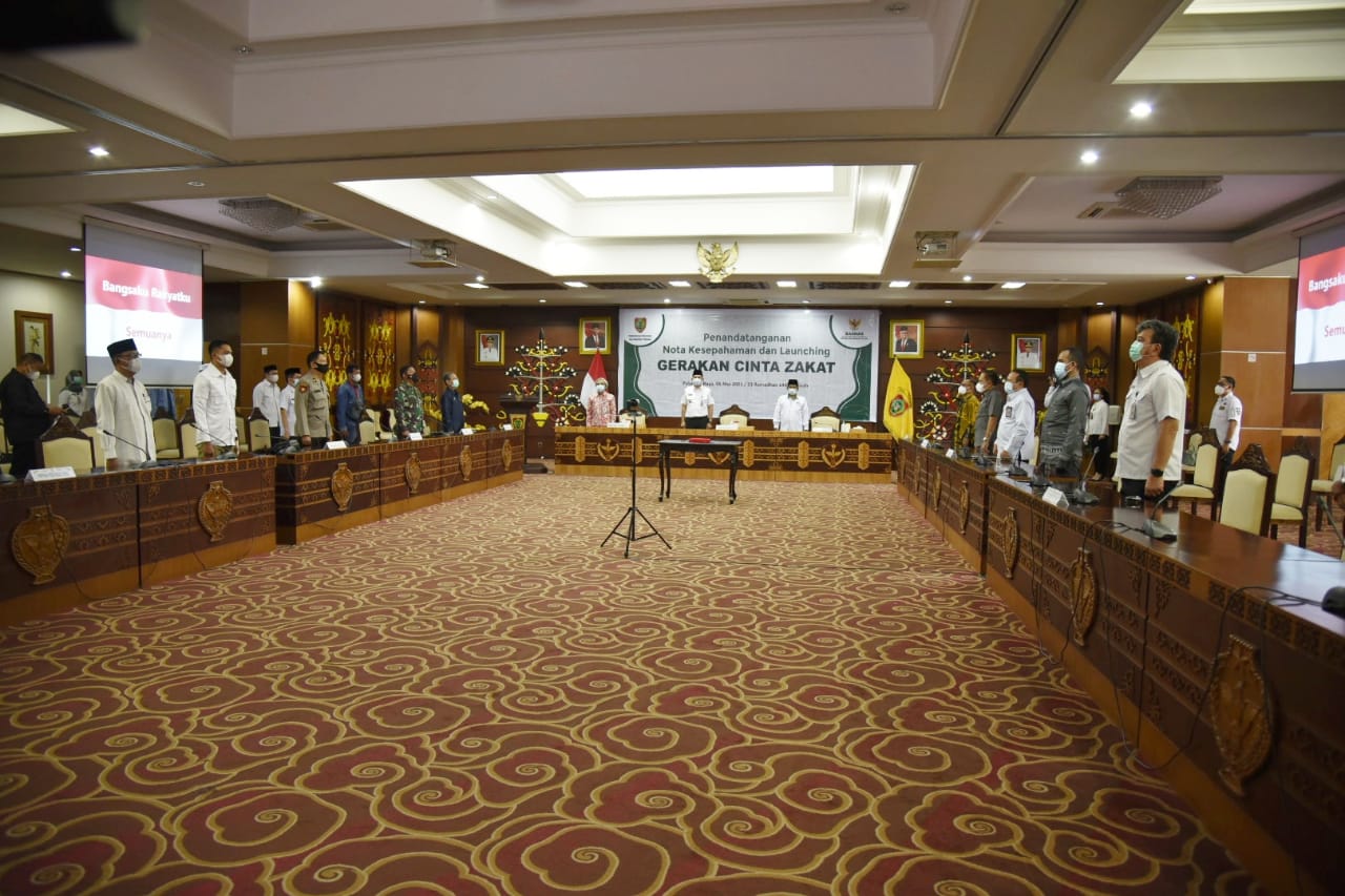 Sekda Kalteng Hadiri Penandatangan Nota kesepahaman dan Launching Gerakan Cinta Zakat