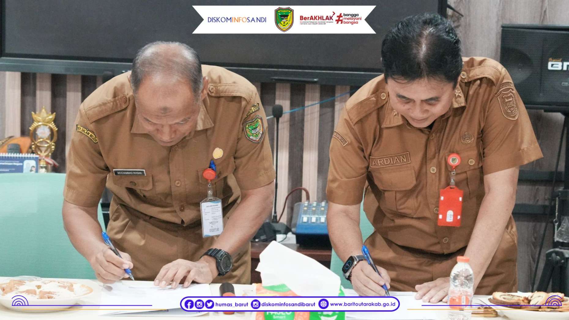 Sertijab lingkup Diskominfosandi Barito Utara, Momentum Kontribusi Nyata Bangun Daerah