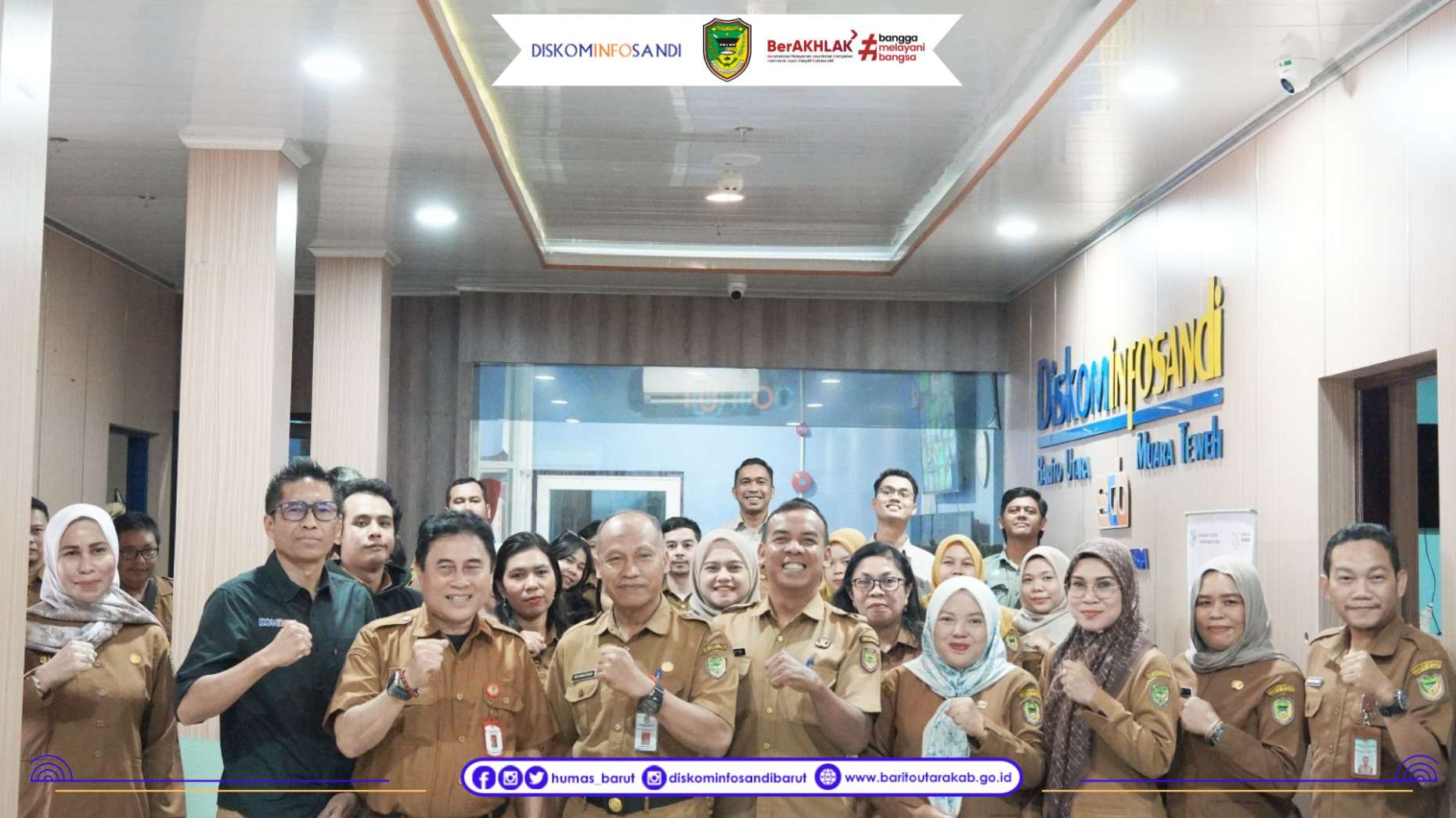 Sertijab lingkup Diskominfosandi Barito Utara, Momentum Kontribusi Nyata Bangun Daerah