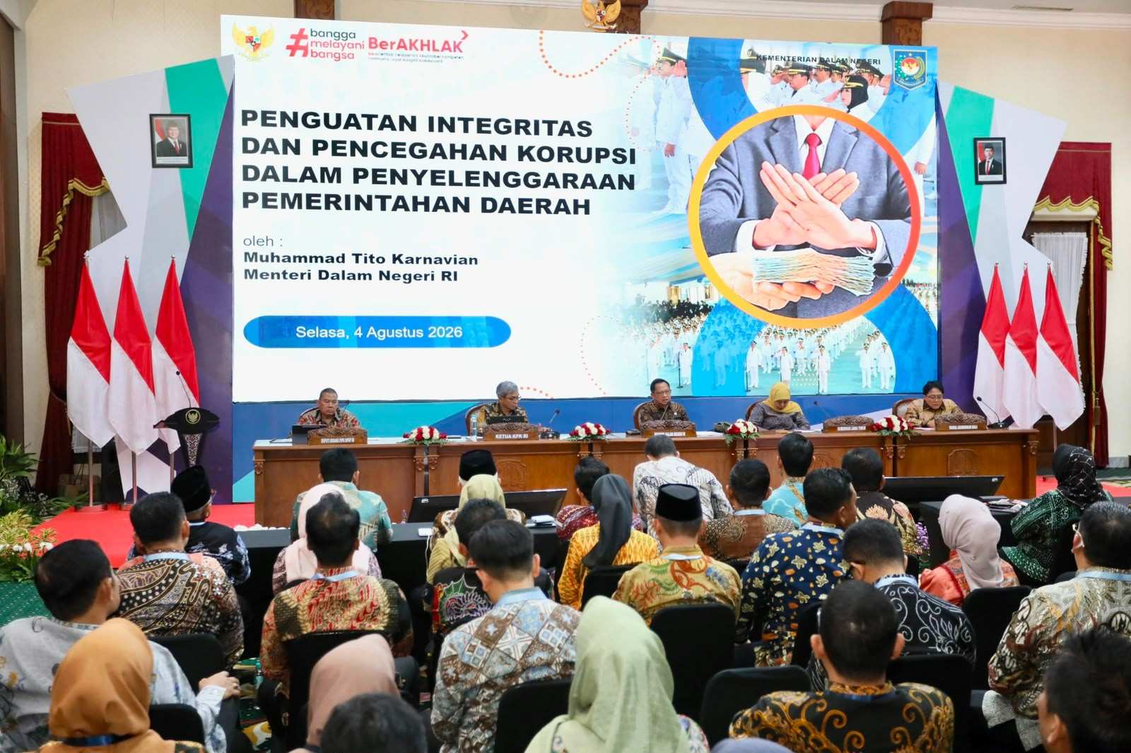 Mendagri: Integritas Kepala Daerah Kunci Wujudkan Tata Kelola Pemerintahan yang Bersih dan Akuntabel