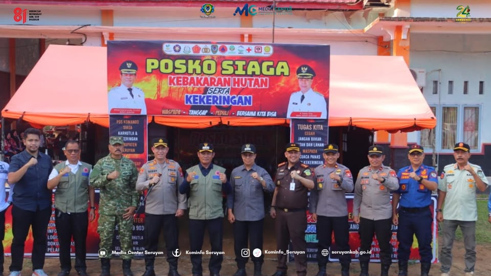 Bupati Seruyan Bersama Forkopimda Tinjau Posko Siaga Karhutla dan Kekeringan
