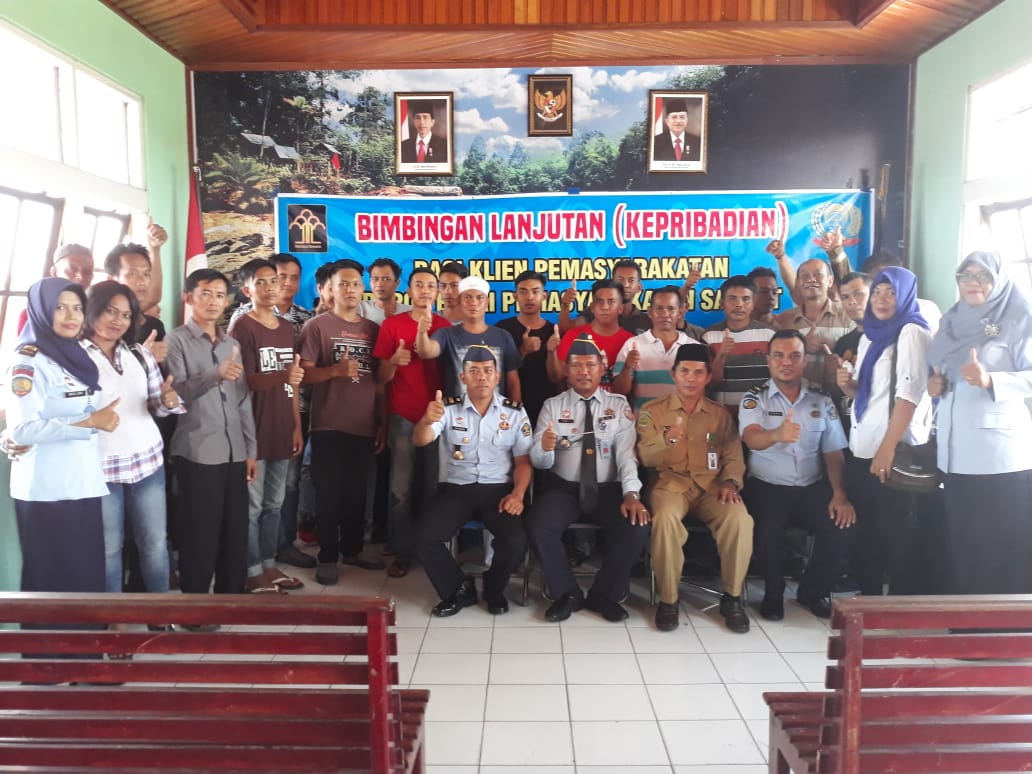 Klien Bapas Pangkalan Bun di Pos Lapas Kelas IIB Sampit Ikuti Bimbingan Kepribadian Lanjut 