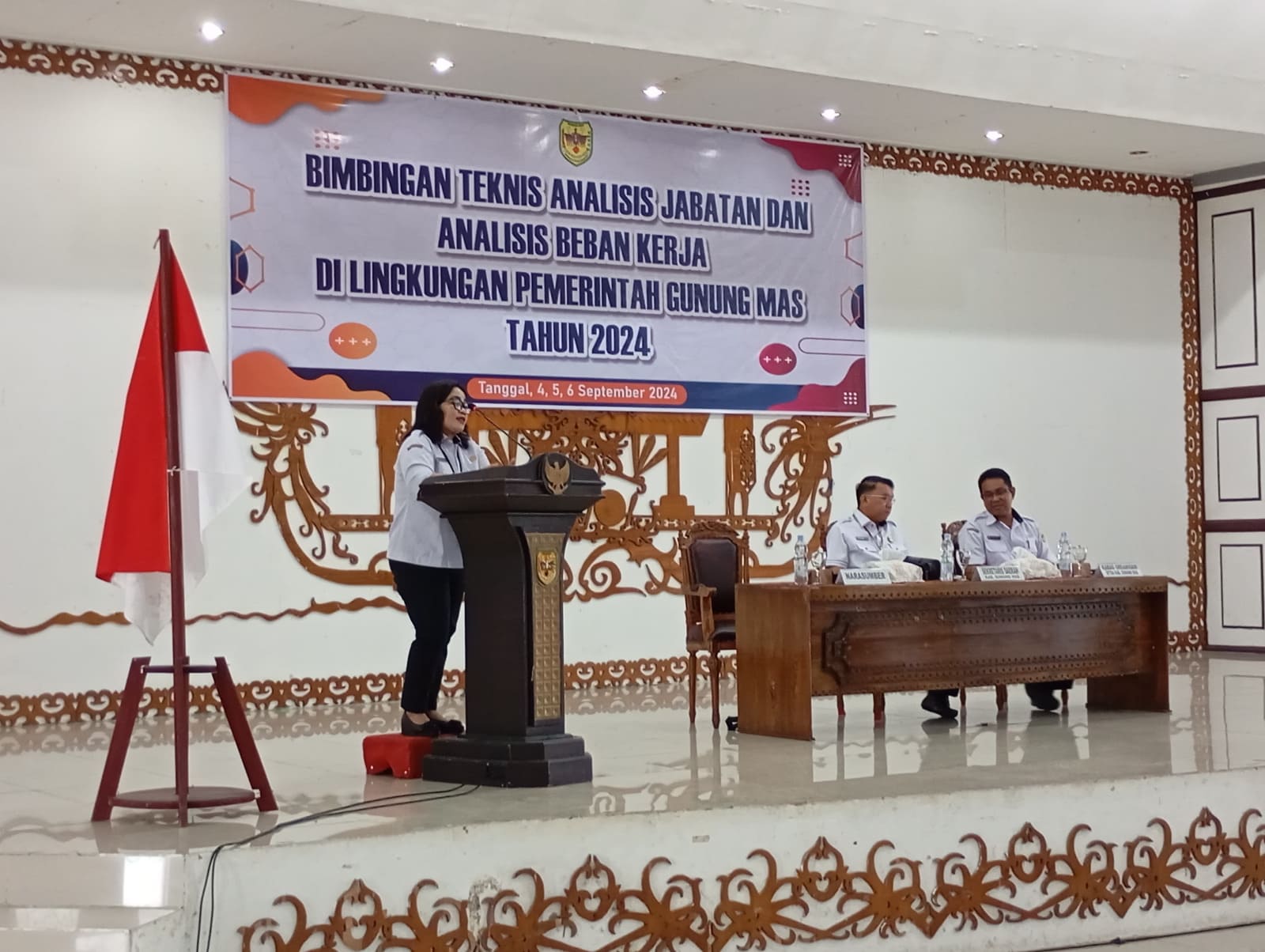 Plt. Kepala Biro Organisasi menjadi Narasumber pada Bimbingan Teknis Anjab dan ABK di Kab. Gunung Mas