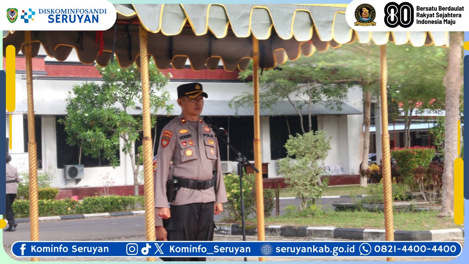 Wabup Seruyan Hadiri Apel Gelar Pasukan Operasi Aman Nusa I Telabang 2025