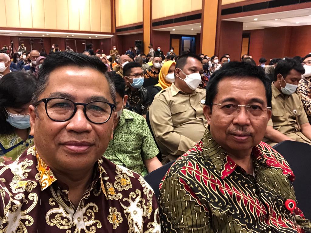Asisten Ekbang Leonard S Ampung Hadiri Rakernas Kebijakan Satu Peta di Jakarta