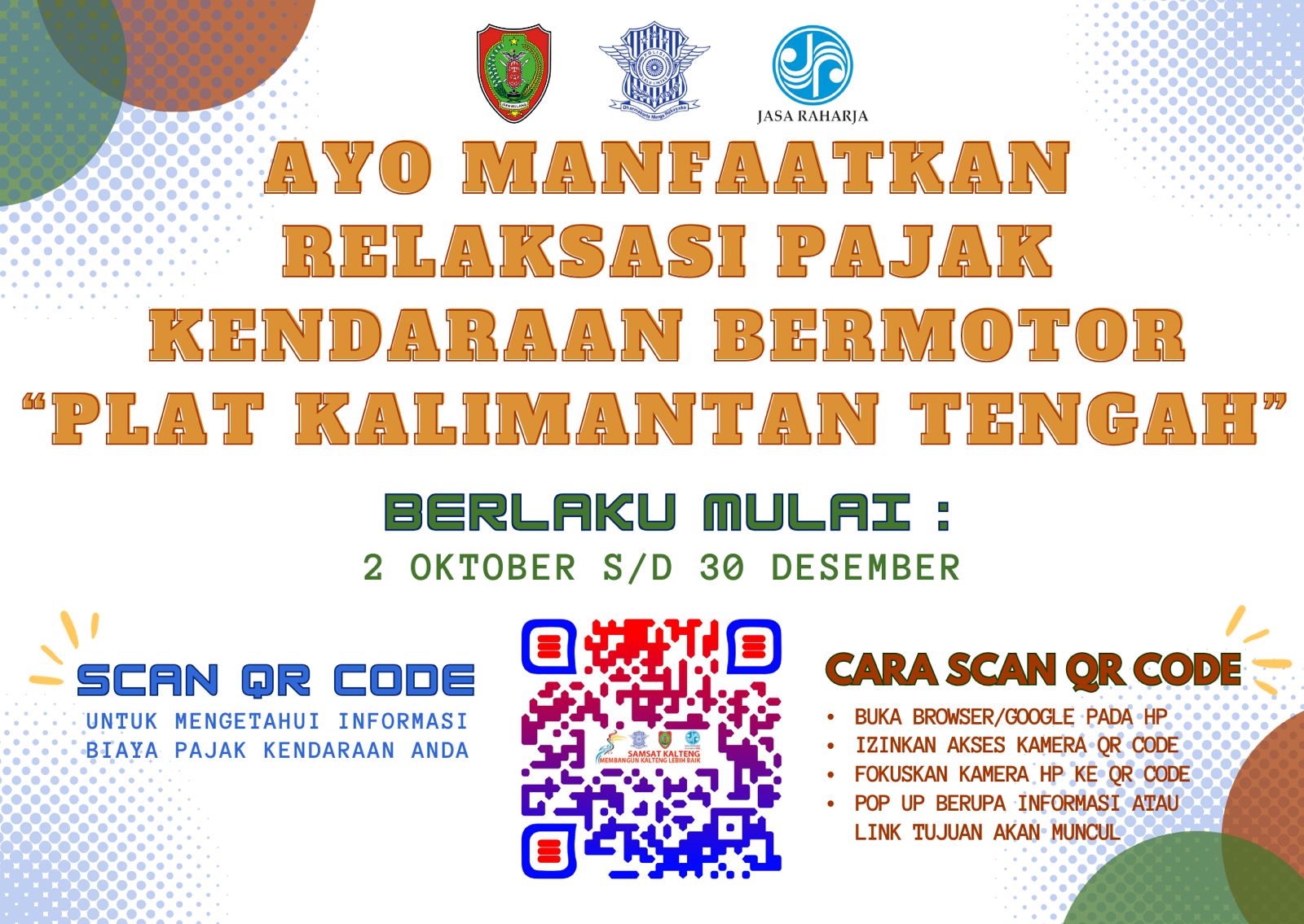 Bapenda Prov. Kalteng Sosialisasikan Program Pemutihan Denda Pajak Kendaraan Bermotor Khusus Plat KH
