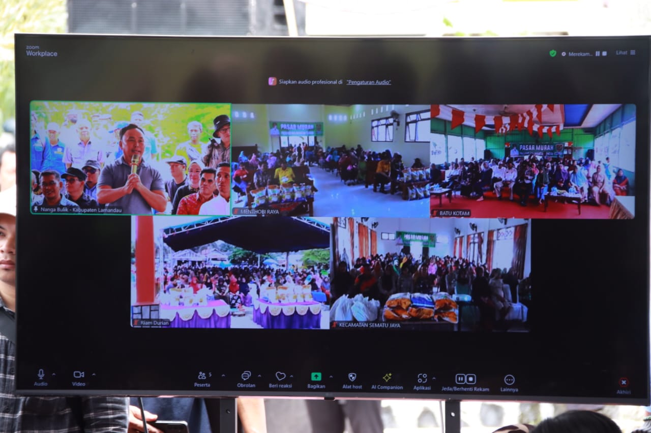 Tekan Inflasi, Gubernur Sugianto Sabran Kembali Gratiskan Paket Sembako Pasar Murah di Kabupaten Lamandau