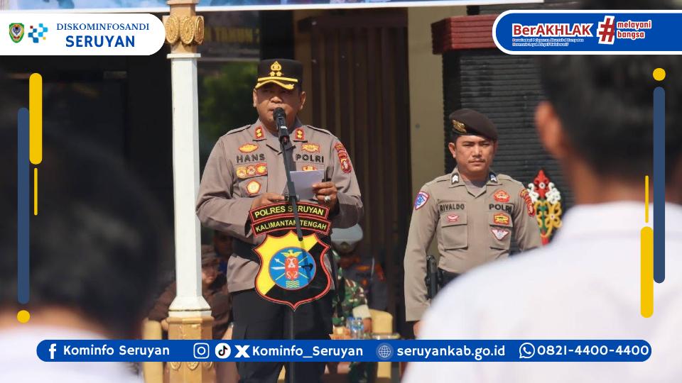 Polres Seruyan Laksanakan Apel Gelar Pasukan Tanggap Darurat Bencana Hidrometeorologi