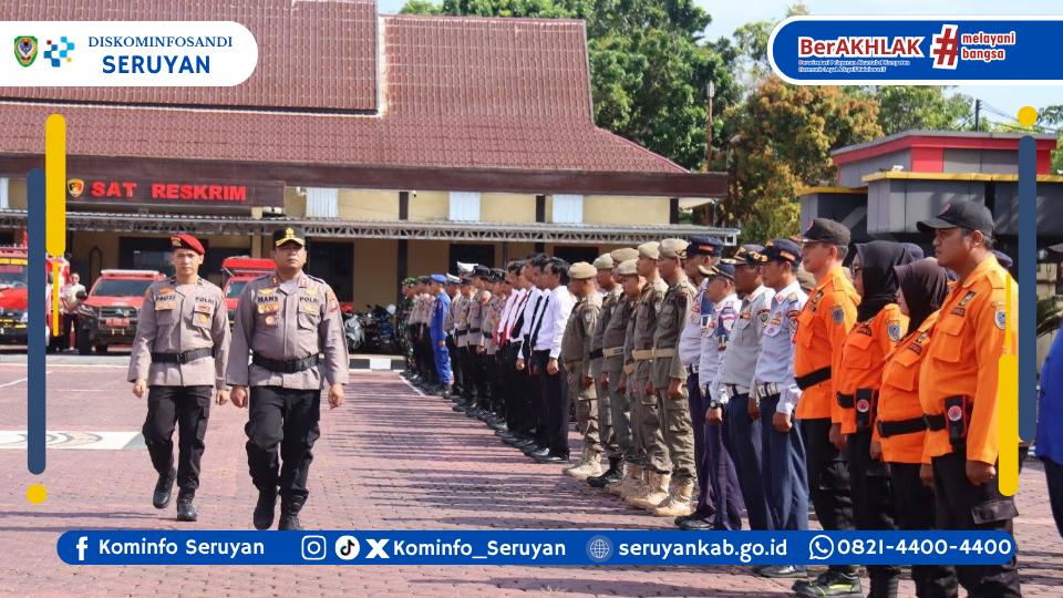 Polres Seruyan Laksanakan Apel Gelar Pasukan Tanggap Darurat Bencana Hidrometeorologi