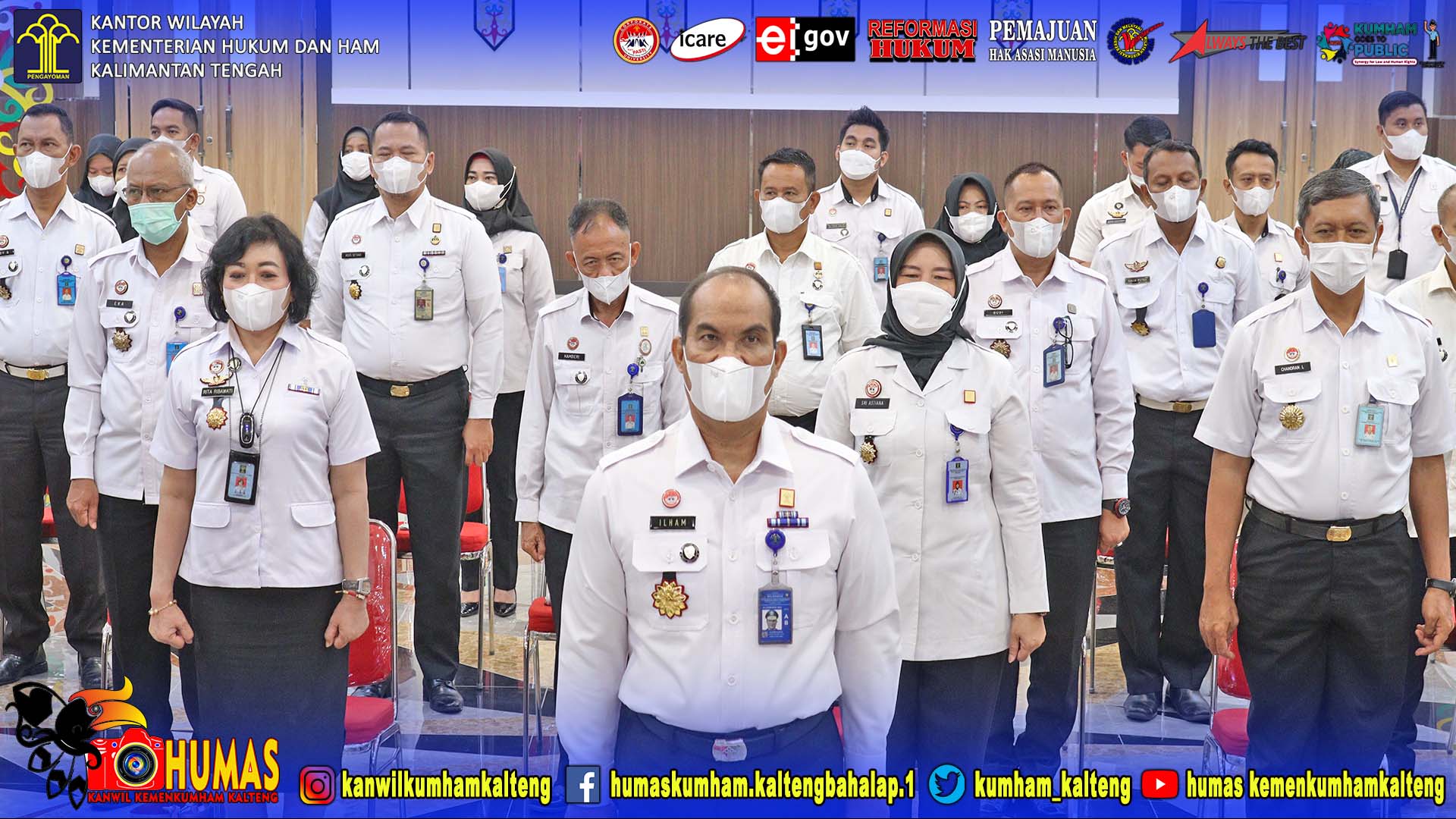 Kanwil Kumham Kalteng Kuatkan Komitmen Deklarasikan Janji Kinerja Pada Awal Tahun 2022 