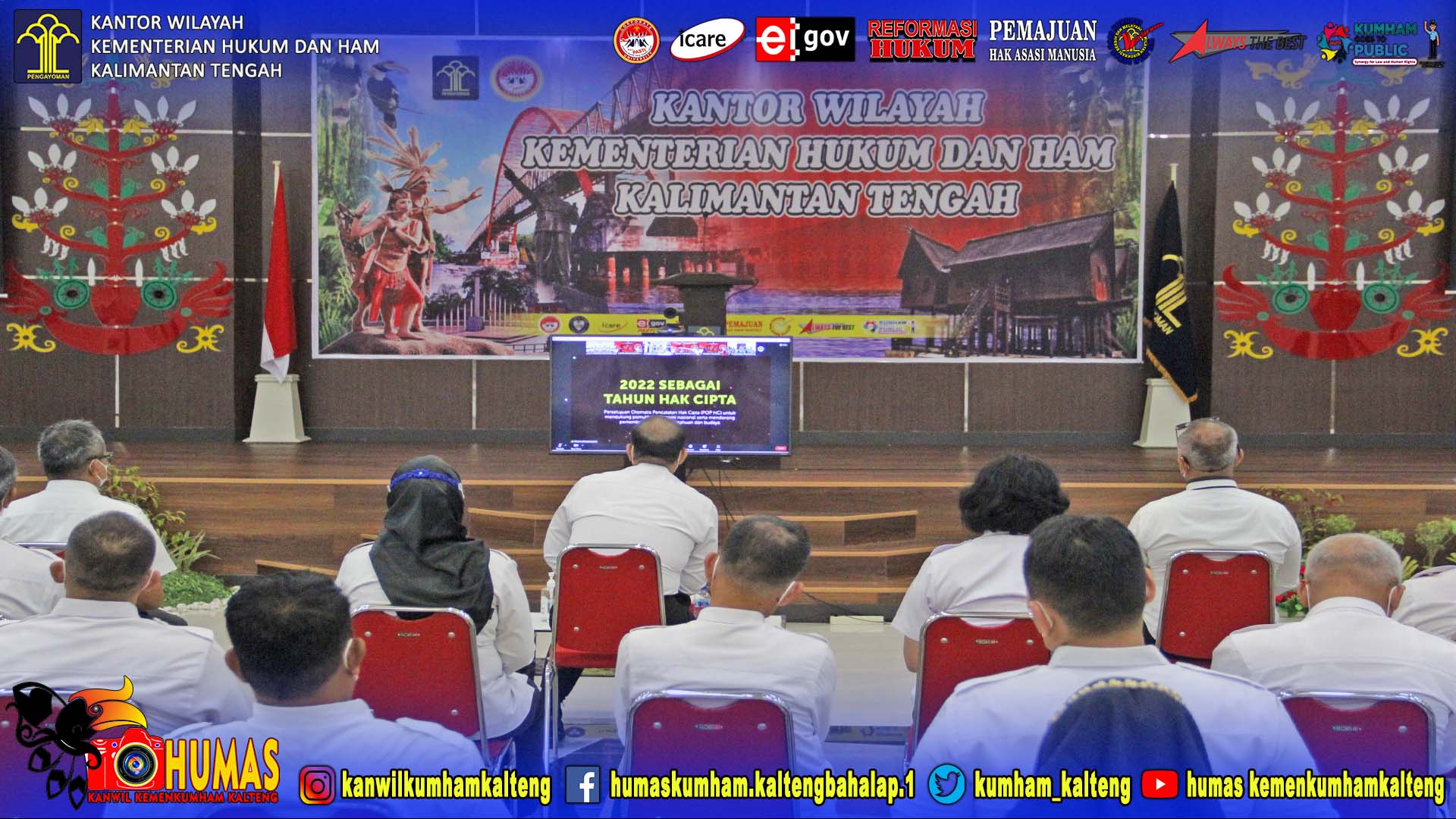 Kanwil Kumham Kalteng Kuatkan Komitmen Deklarasikan Janji Kinerja Pada Awal Tahun 2022 