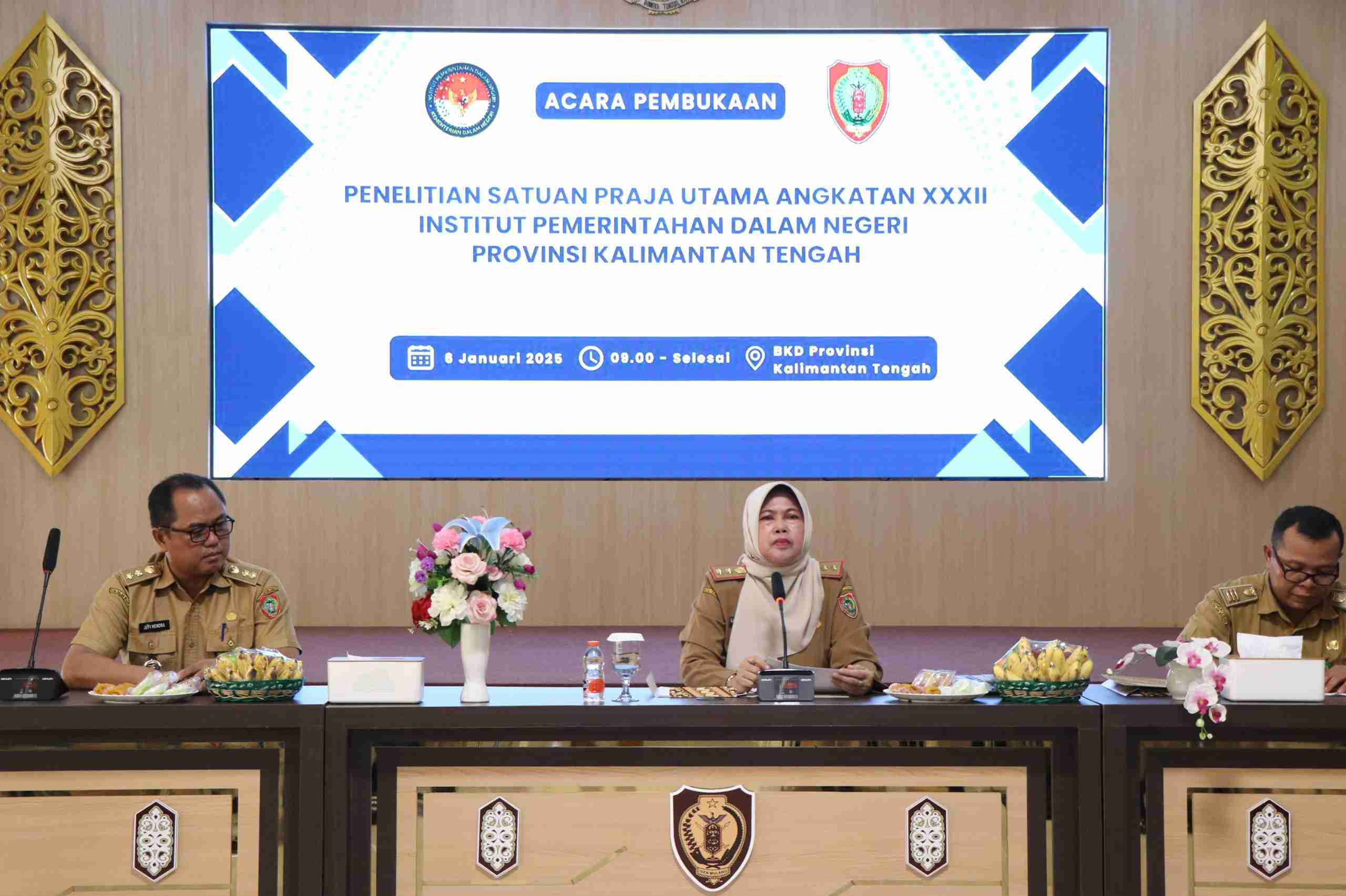 Kepala BKD Prov. Kalteng Buka Kegiatan Penelitian Bagi Satuan Praja Utama Angkatan XXXII IPDN