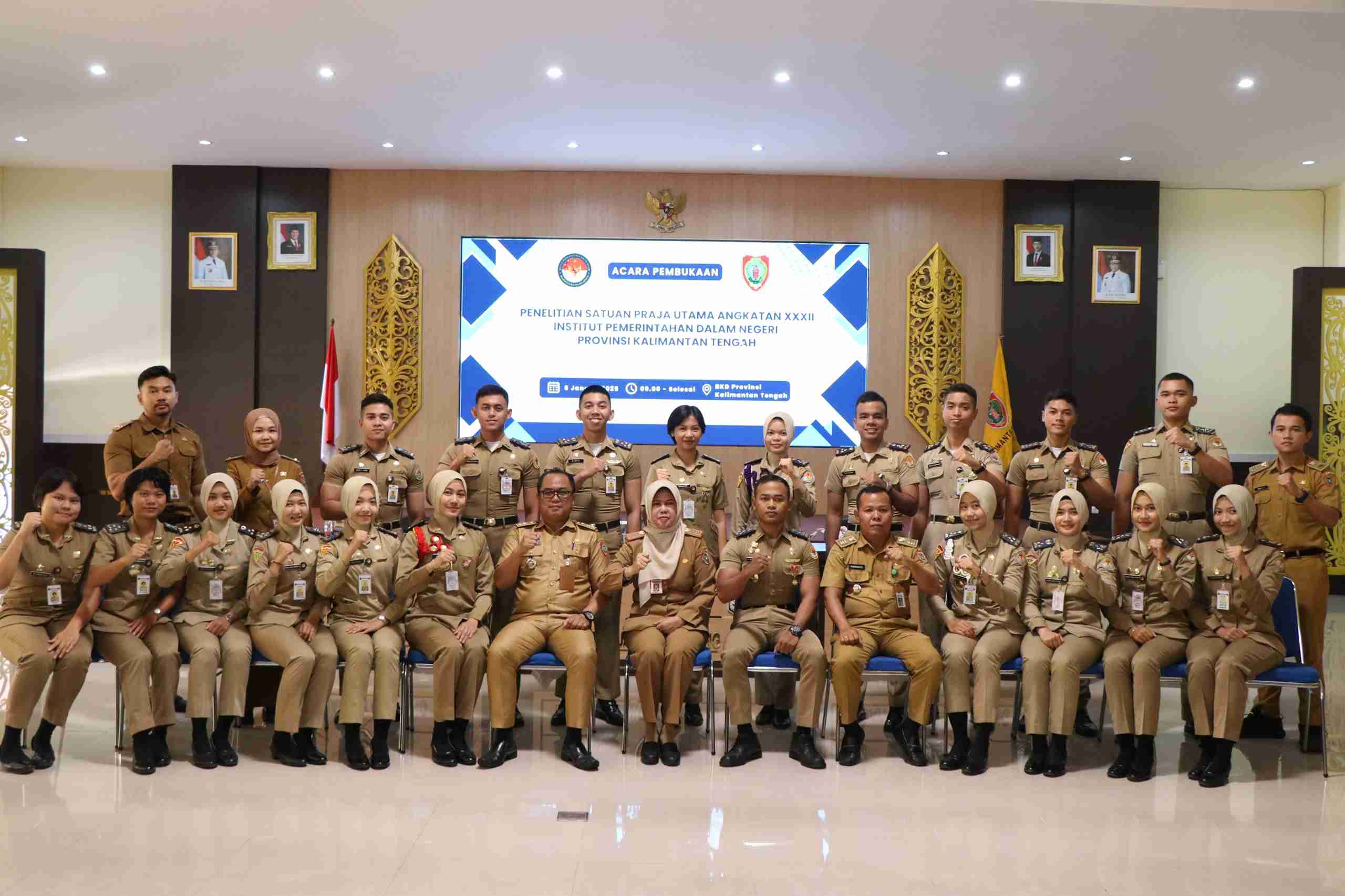 Kepala BKD Prov. Kalteng Buka Kegiatan Penelitian Bagi Satuan Praja Utama Angkatan XXXII IPDN