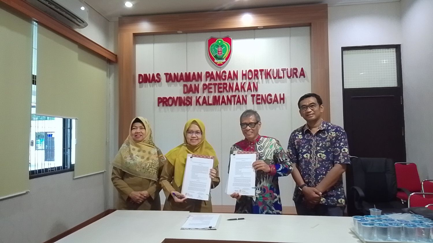 Dinas TPHP Prov. Kalteng dan PT. ANH Tandatangani Kontrak Kerja Sama Cetak Sawah di Kab. Pulang Pisau