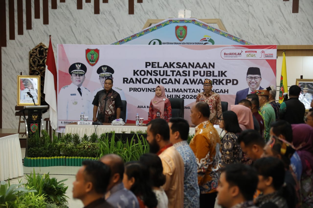Asisten Ekbang Sri Widanarni Buka Pelaksanaan Konsultasi Publik Rancangan Awal RKPD Prov Kalteng Tahun 2026