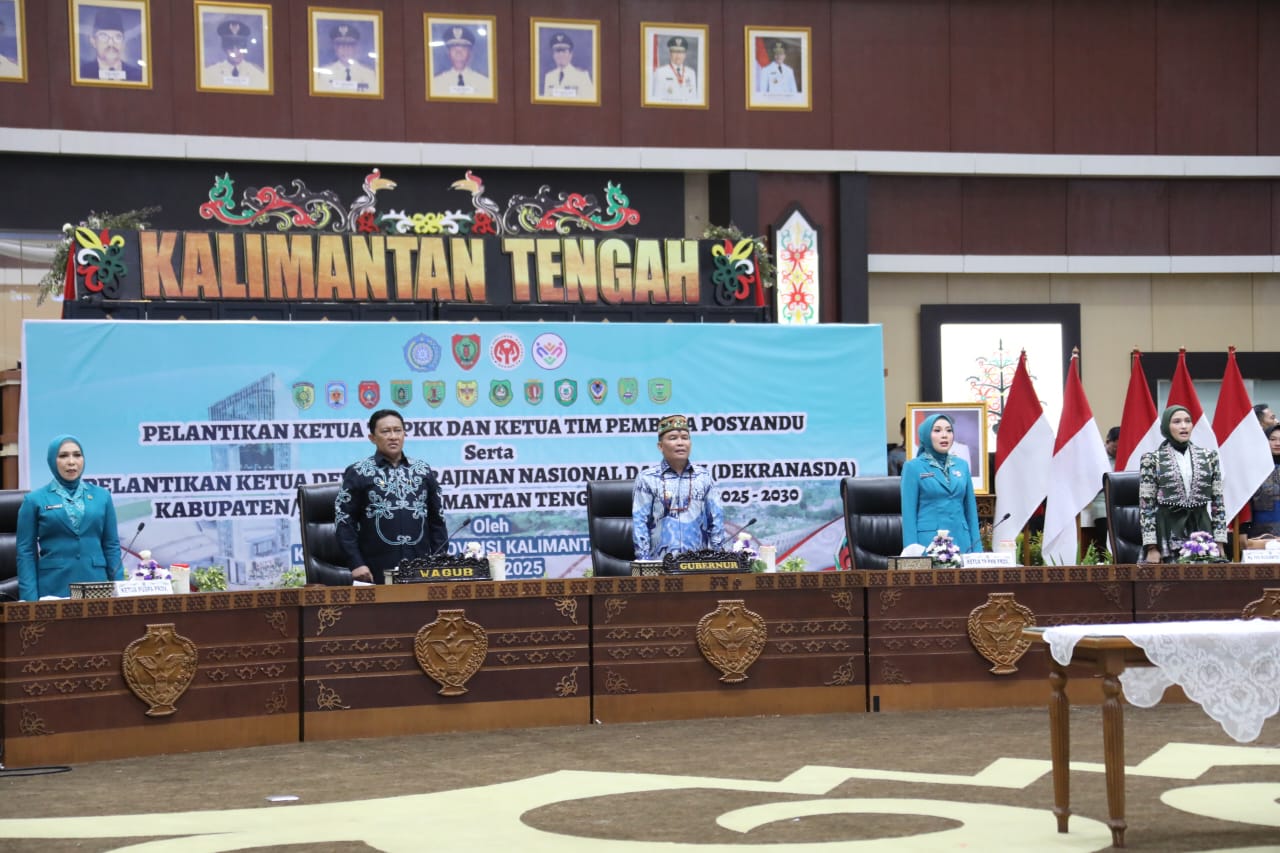 Gubernur Kalteng H. Agustiar Sabran Hadiri Pelantikan Ketua TP-PKK dan Ketua TP Posyandu Kabupaten/Kota Se Kalteng