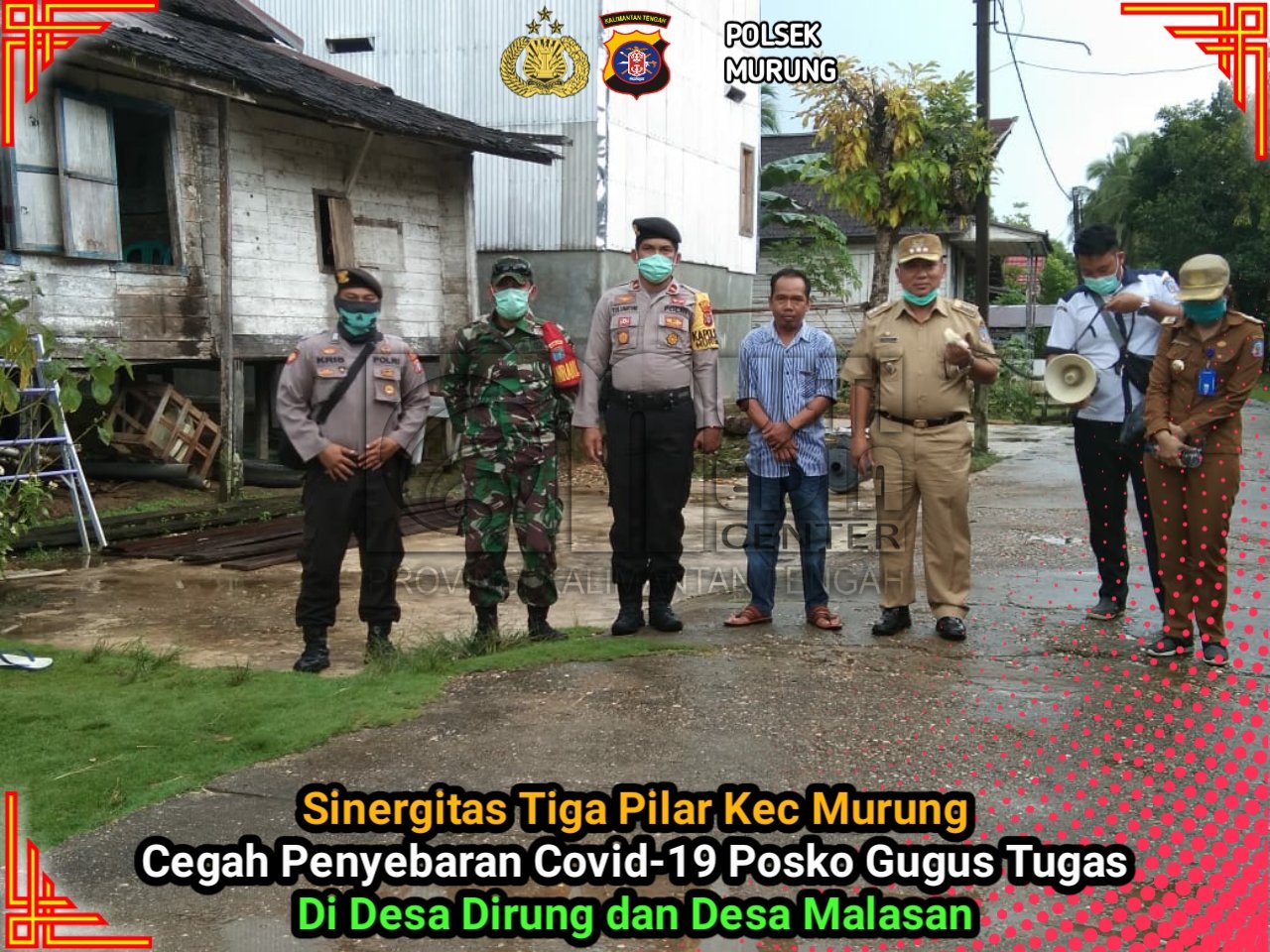 Tripika Kecamatan Murung Sosialisasi Pencegahan Covid-19 Di Desa Dirung Dan Malasan